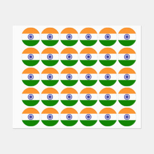 Etiquetas bandeira da Índia