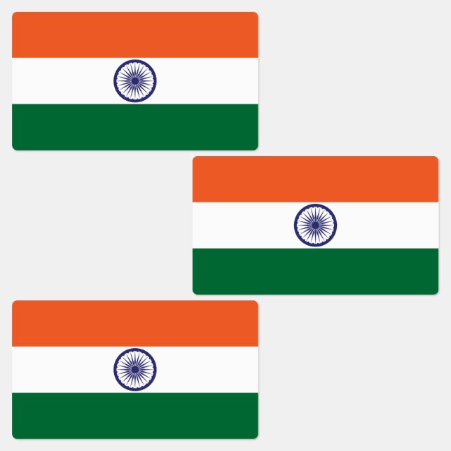Etiquetas Bandeira da Índia (Grupo)