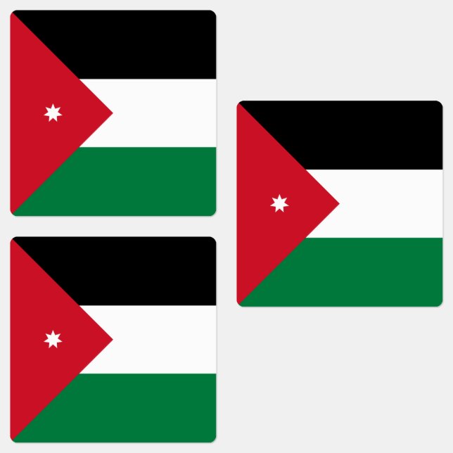Etiquetas Bandeira da Jordânia (Grupo)