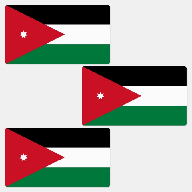 Etiquetas Bandeira da Jordânia (Grupo)
