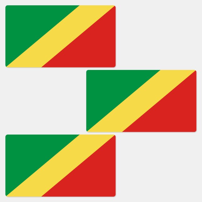 Etiquetas Bandeira da República do Congo (Grupo)