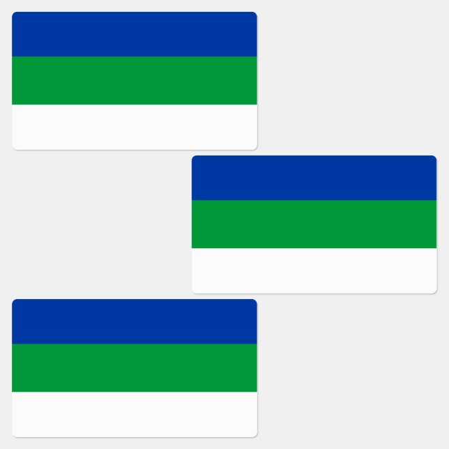 Etiquetas Bandeira da República Komi (Grupo)