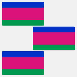 Etiquetas Bandeira da República Popular de Kuban