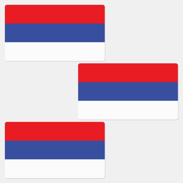 Etiquetas Bandeira da República Sérvia (Grupo)