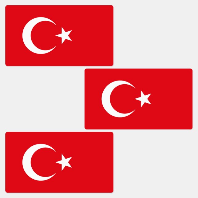 Etiquetas Bandeira da Turquia (Grupo)