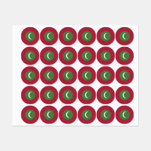 Etiquetas bandeira das Maldivas