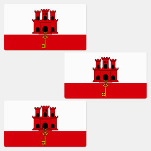 Etiquetas Bandeira de Gibraltar