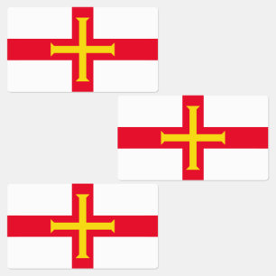 Etiquetas Bandeira de Guernsey