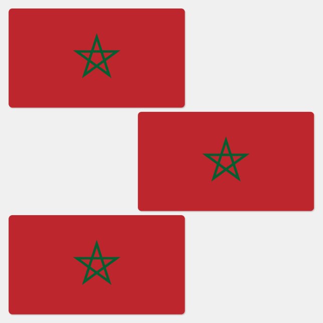 Etiquetas Bandeira de Marrocos (Grupo)