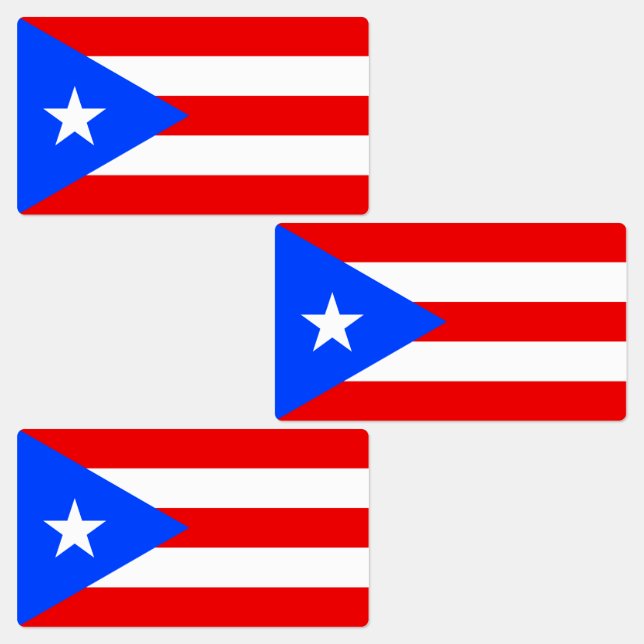 Etiquetas Bandeira de Porto Rico (Grupo)