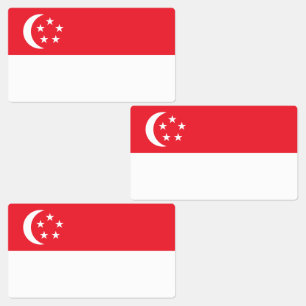 Etiquetas Bandeira de Singapura