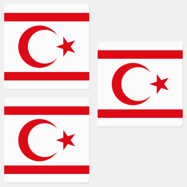 Etiquetas Bandeira do Chipre do Norte (Grupo)