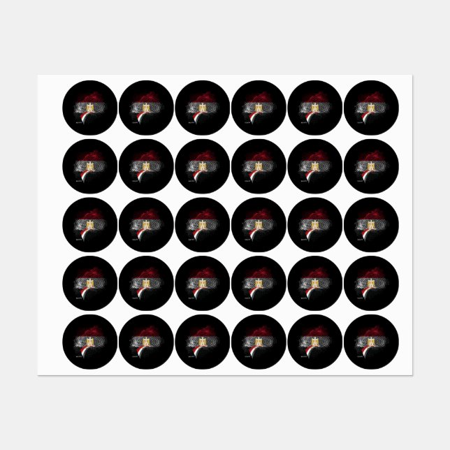 Etiquetas bandeira do Egito (Folha)