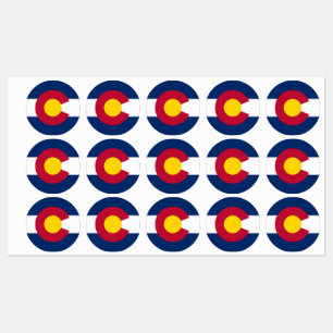 Etiquetas Bandeira do Estado do Colorado