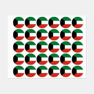 Etiquetas bandeira do Kuwait