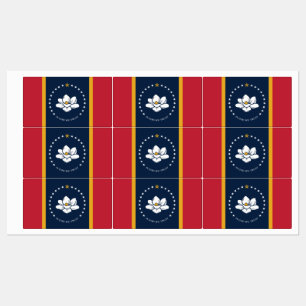 Etiquetas Bandeira do Mississippi - Nova Bandeira da Magnóli