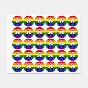 Etiquetas bandeira do orgulho two-spirit de SlipperyJoe simb