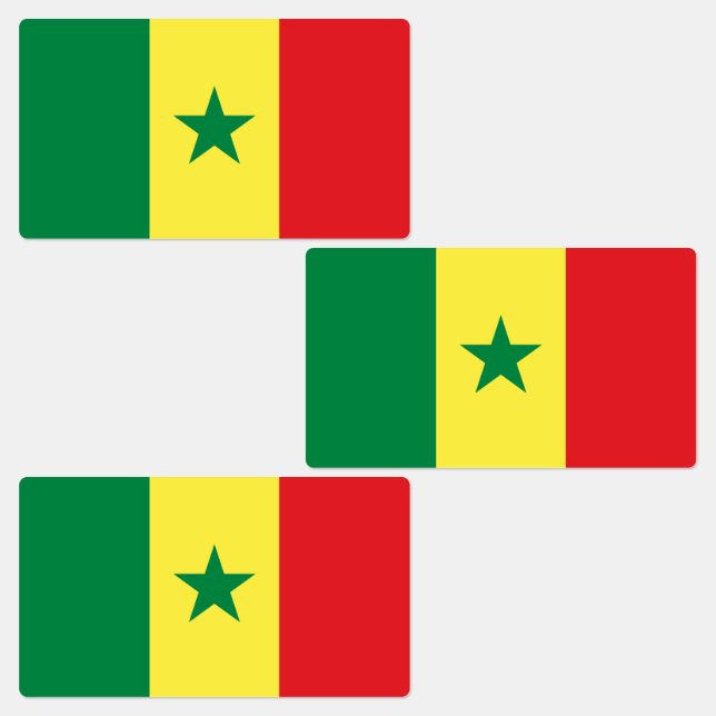 Etiquetas Bandeira do Senegal (Grupo)