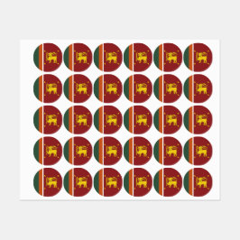 Etiquetas Bandeira do Sri Lanka