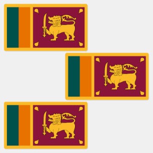 Etiquetas Bandeira do Sri Lanka