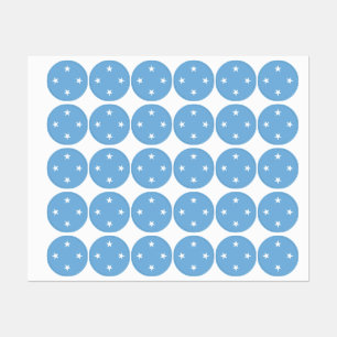 Etiquetas Bandeira dos Estados Federados da Micronésia