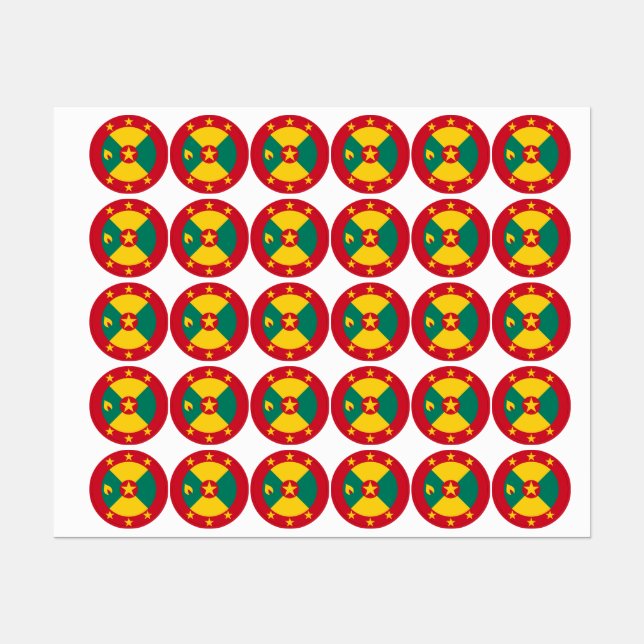 Etiquetas Bandeira Granada (Folha)