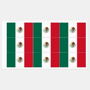 Etiquetas Bandeira Mexicana - Bandeira do México