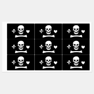 Etiquetas Bandeira Pirata Stede Bonnet Jolly Roger
