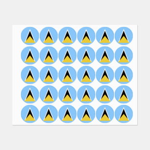 Etiquetas bandeira santo Lúcia