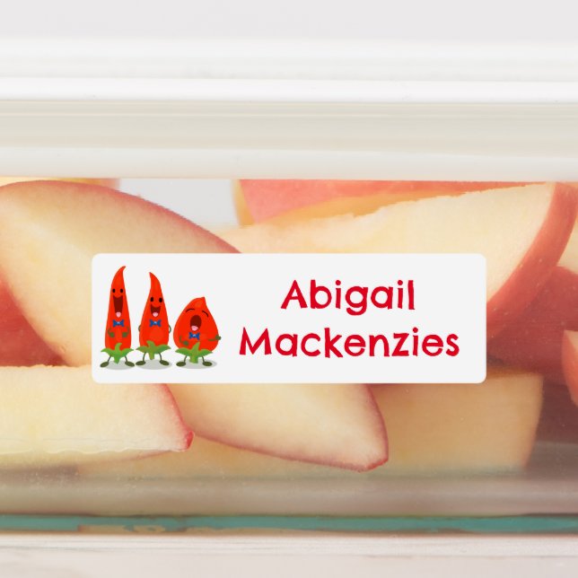 Etiquetas Bela canção de pimenta personalizada (Afixado)