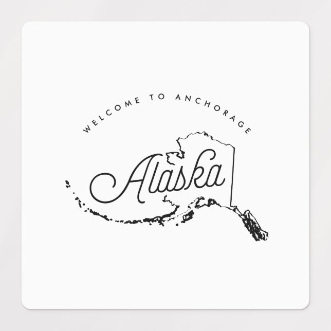 Etiquetas bem-vindo a alaska (Design 1)