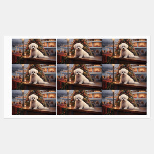Etiquetas Bichon Frise de Natal Cruise: Férias Pawsome