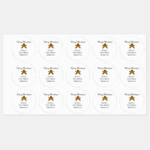 Biscoitos marrons de Natal felizes adicionam nome