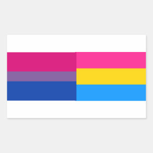 Etiquetas bissexuais/pansexual da bandeira