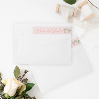 Boho Blush Floral Casamento Salve a Data