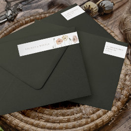 Etiquetas Boho Islandês Watercolor Islândia Poppy Flowers