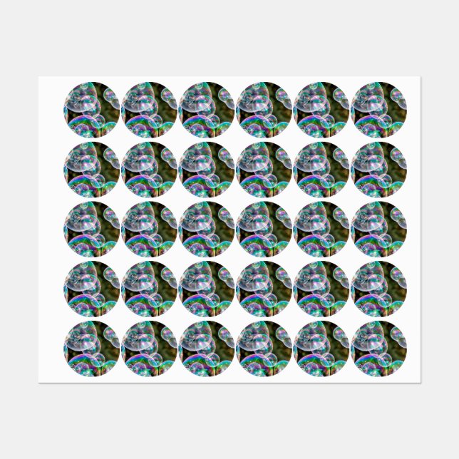 Etiquetas Bolhas de sabão (Folha)