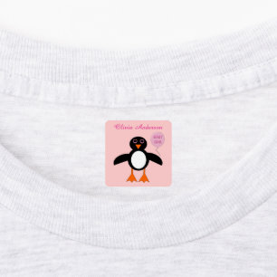 Etiquetas Bonita, Rosa, Bebê, Pinguim, Vestuário de Bebê