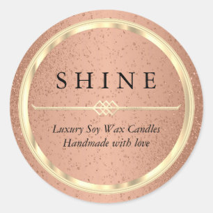 Etiquetas bonito de brilho de coral Dourado e lara