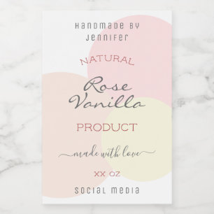 Etiquetas Bonito de embalagem de produtos Pastel W