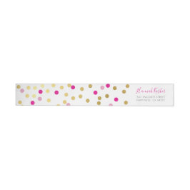 Etiquetas BONITO SPOTS glamouroso confetti spot gold rosa