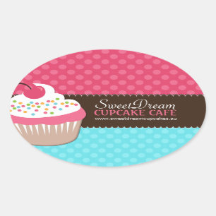 Etiquetas bonitos decorativas do frasco do cupcake