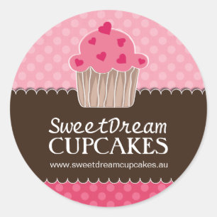 Etiquetas bonitos decorativas do frasco do cupcake