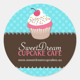 Etiquetas bonitos decorativas do frasco do cupcake