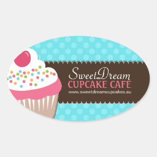 Etiquetas bonitos decorativas do frasco do cupcake