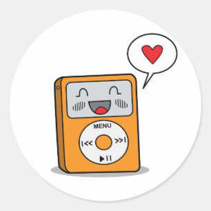 Etiquetas bonitos do leitor de mp3