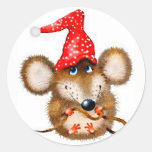 Etiquetas bonitos do rato do Natal
