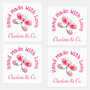 Etiquetas Borboleta Feita À Mão Com Produto De Amor Person