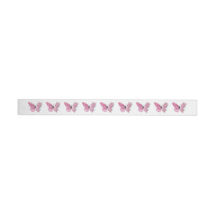Etiquetas Borboleta Flor com Sakura Rosa