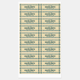 Etiquetas Borda de Gem Azul Retroativa da Vintage em Persona